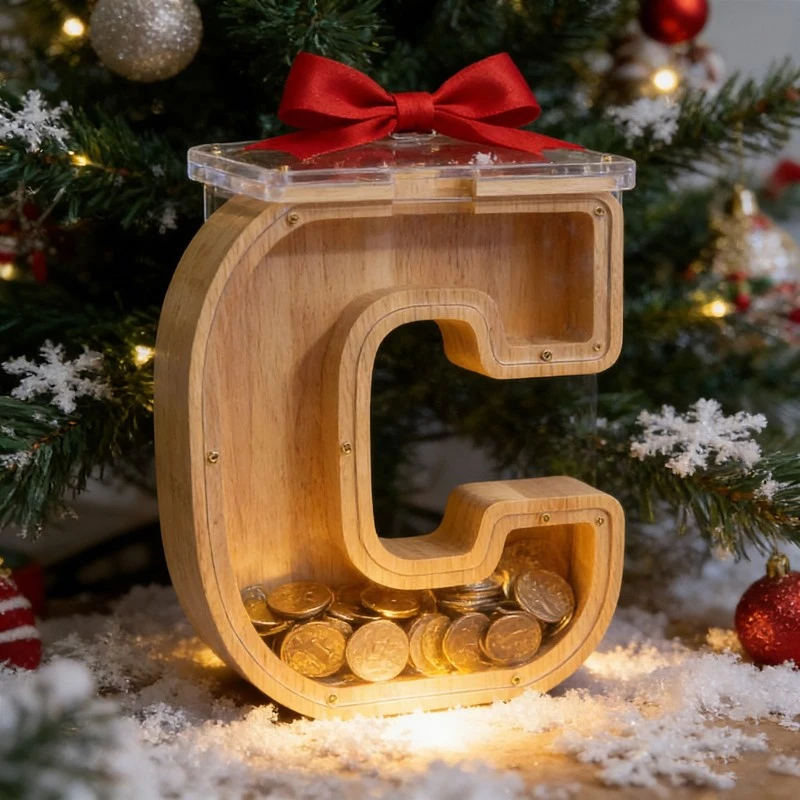 Bamboo Letter Piggy Bank For Kids Bamboo Letter Piggy Bank For Kids